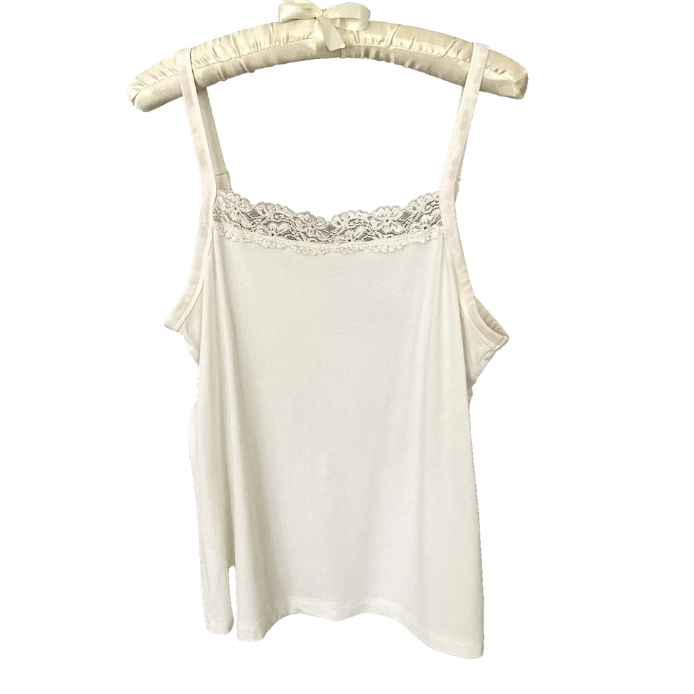 Chico's White Lace Camisole Cami Tank Top Size 2 (Women's 12)